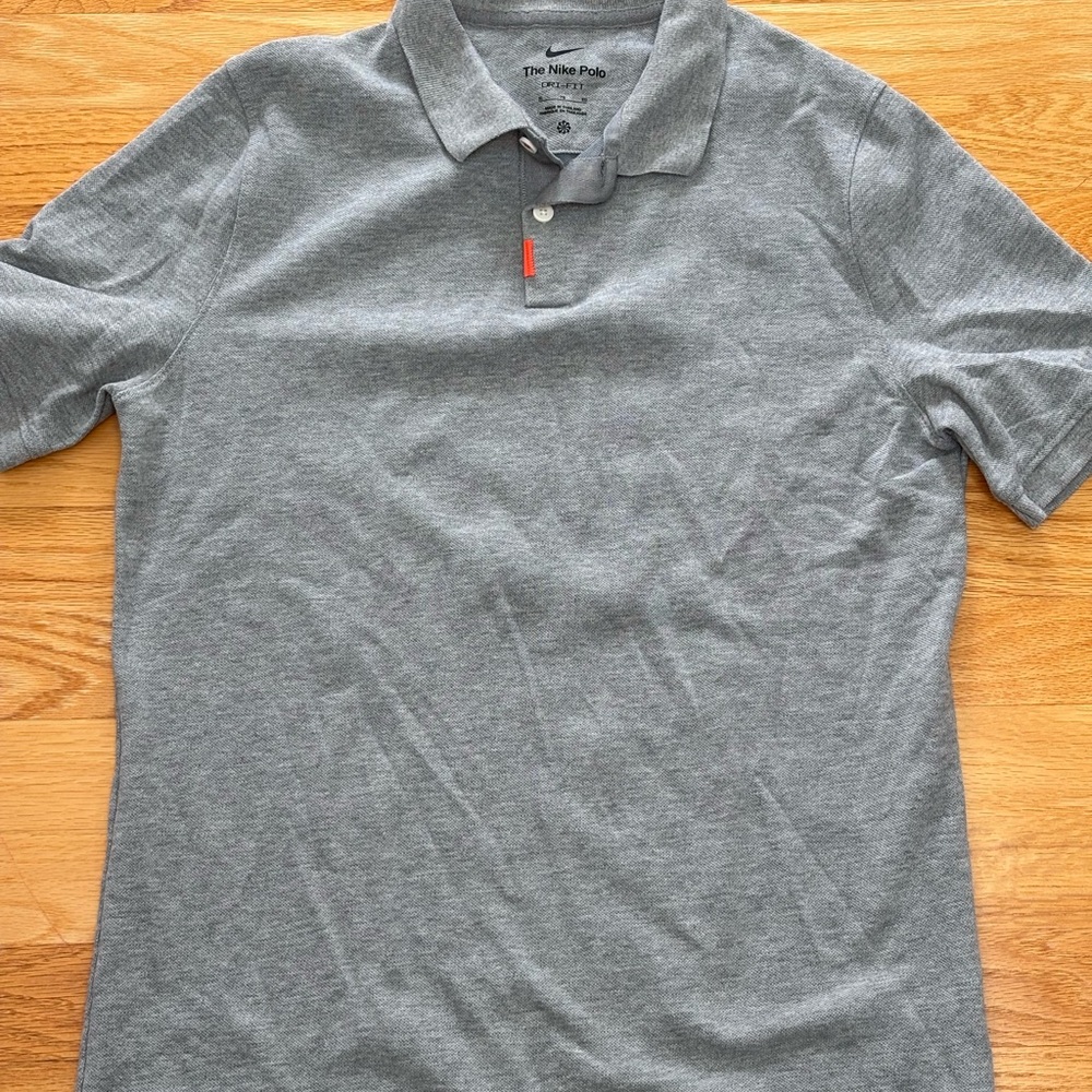 EUC Boys Nike Polo Dri-Fit Gray Shirt XL